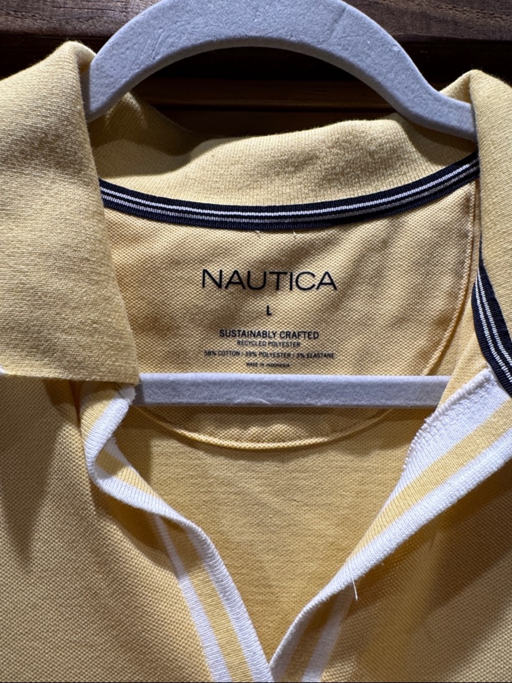 Nautica Light Yellow Polo large - Picture 2 of 3